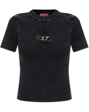 DIESEL Logo Cotton T-Shirt - Black