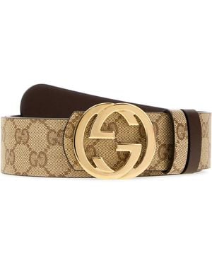 Gucci Printed Canvas Reversible Belt - Multicolor