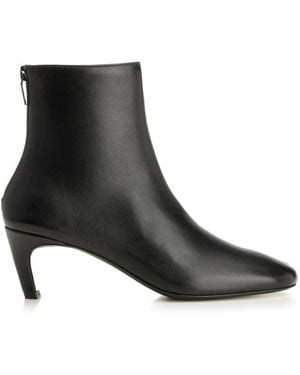 TOTEME Nappa Leather Ankle Boots - Black