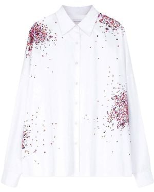Dries Van Noten Casia Sequined Shirt - White