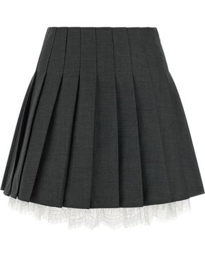 Self-Portrait Self Portrait Pleated Skirt - Black