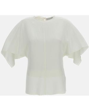Stella McCartney Handkerchief Satin Top - White