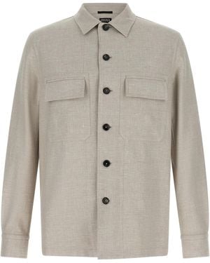 ZEGNA 'Crossover' Overshirt - Gray