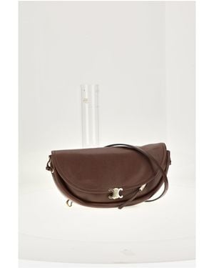 Celine Small Halfmoon Soft Triomphe - White
