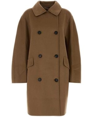 Max Mara S Maxmara Biscuit Wool Gioia Coat - Natural