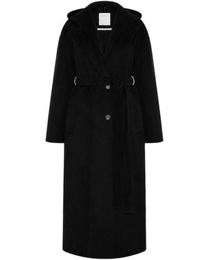 Sportmax Oversized Pure Wool Coat - Black