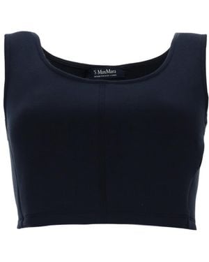 Max Mara Max Mara Cotton Jersey Top - Blue