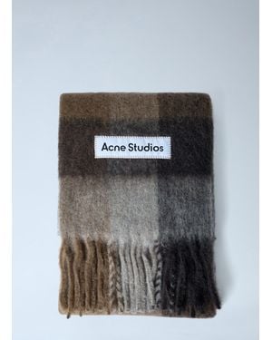 Acne Studios Fringed Wool Scarf - Gray
