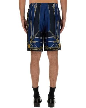 Versace Twill Bermuda Shorts - Blue