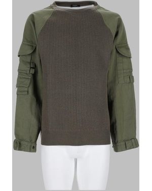 Balmain Iconic Logo Crewneck Sweater - Green