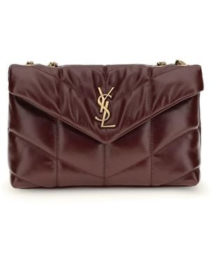 Saint Laurent Loulou Puffer Toy Shoulder Bag - Purple