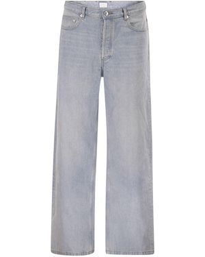 A.P.C. Washed Cotton Denim Wide-Leg Jeans - Gray