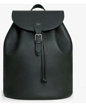 Celine Folco Leather Backpack - Black