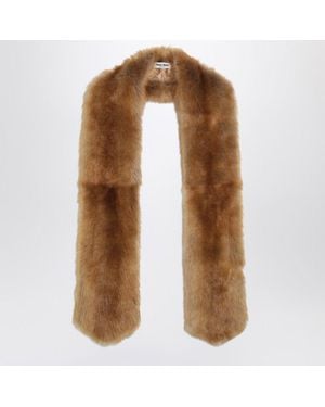 Miu Miu Caramel-Colored Sheepskin Fur Collar - Brown