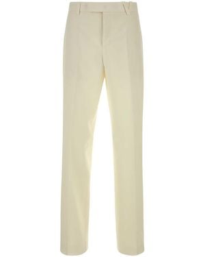 Versace Flat Front Pants - Natural