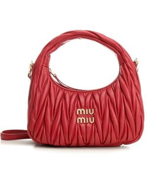 Miu Miu "Wander" Hobo Bag - Red