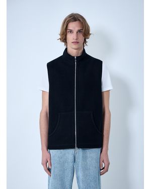 Rier High-Neck Zip Vest - Blue