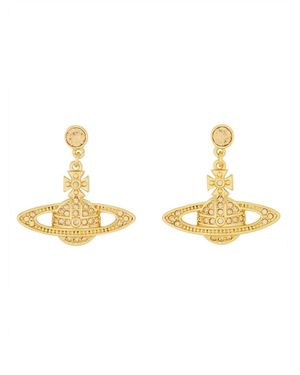 Vivienne Westwood Mini Bas Relief Drop Earrings - Metallic
