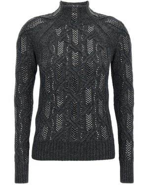 Ermano Scervino Ermanno Scervino Crystal Braid Sweater - Black