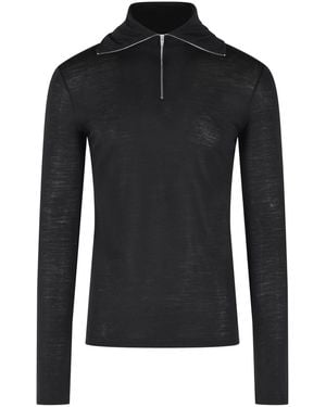 Jil Sander Virgin Wool Blend T-Shirt - Black