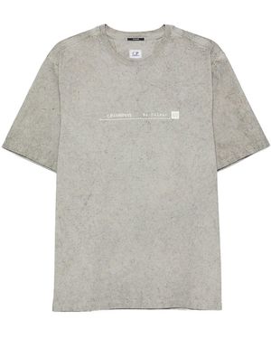 C.P. Company Mercerized Jersey Logo-Print T-Shirt - Gray