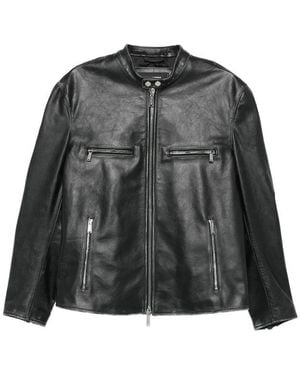 DSquared² Solid Mandarin Collar Jacket - Black
