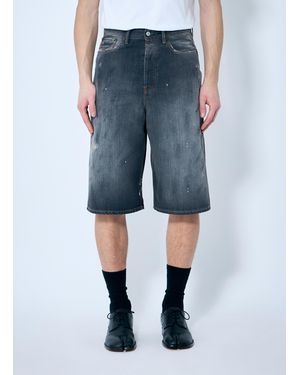 Acne Studios Distressed Denim Shorts - Blue