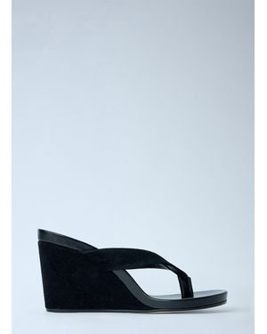Phoebe Philo Round Wedge Sandals - Blue