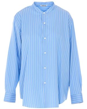 AURALEE Striped Shirt - Blue