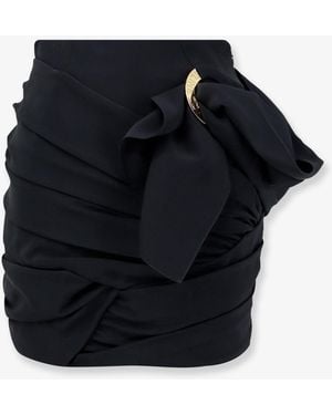Celine Draped Mini Skirt - Black