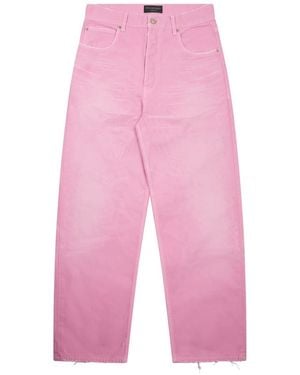Balenciaga Pants Loose Fit Polyester Jean - Pink