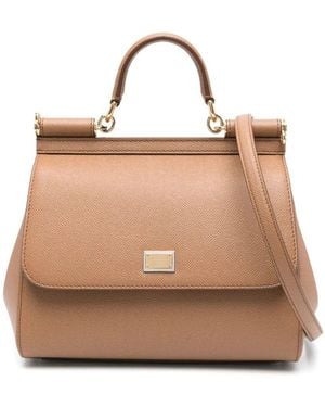 Dolce & Gabbana Large Sicily Handbag - Natural