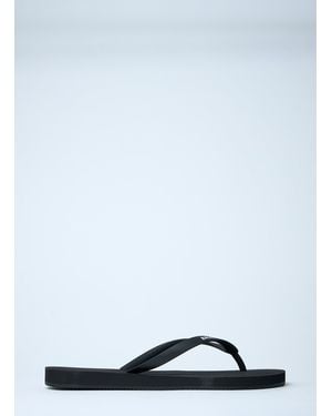 Balenciaga Logo Motif Flip Flops - Blue