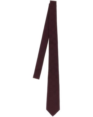 Gucci 'Gg' Jacquard Tie - Purple