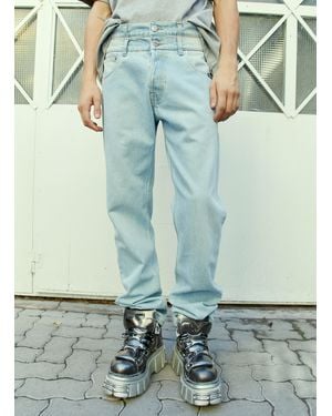 VTMNTS Double Waist Denim Jeans - Blue