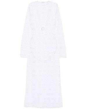 Oséree Long Lace Dress - White
