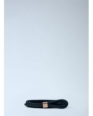 Max Mara Braided Leather Belt - Blue