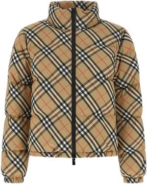Burberry 'Ambleside Check' Down Jacket - Metallic