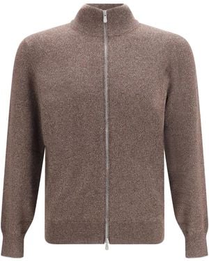 Brunello Cucinelli Cashmere Cardigan - Brown