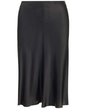 Stella McCartney Satin Midi Skirt - Black
