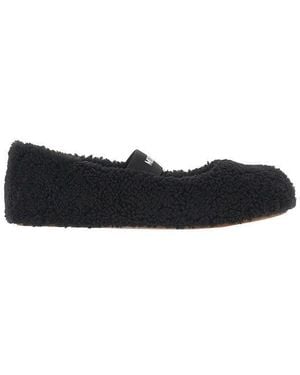 Moon Boot Shearling Ballet Flats - Black