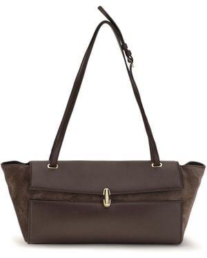 SAVETTE Symmetry Trapeze Medium Shoulder Bag - Brown