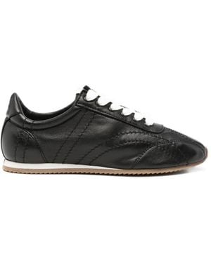 TOTEME Flex Leather Sneakers - Black