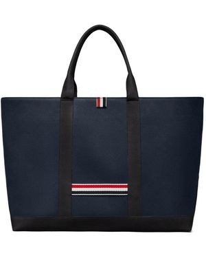 Thom Browne Tool Medium Leather Tote - Blue