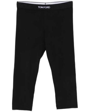 Tom Ford Logo-Waistband Pants - Black