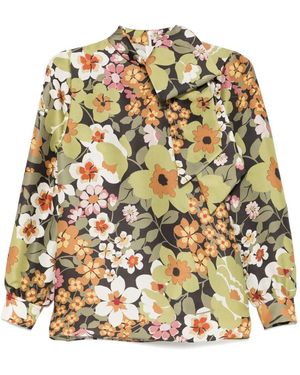 Celine Printed Silk Shirt - Metallic