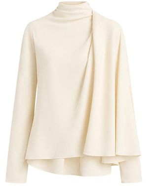 TOTEME Fluid Draped Cady Blouse - Natural
