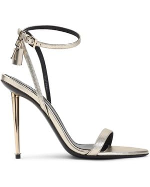 Tom Ford Nappa Pointed Naked Sandals - Metallic