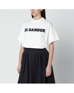 Jil Sander Wide T-Shirt With Logo - White
