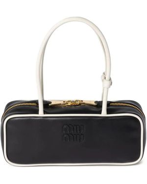 Miu Miu Miumiu Beau Leather Bag - Black
